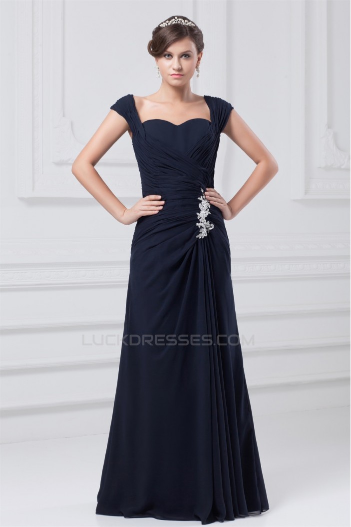 A-Line Pleats Floor-Length Sleeveless Straps Mother of the Bride Dresses 2040178