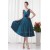 A-Line V-Neck Handmade Flowers Sleeveless Tea Length Mother of the Bride Dresses 2040181