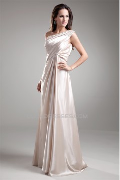 Sheath/Column One-Shoulder Beading Floor-Length Mother of the Bride Dresses 2040195