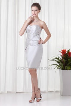 Sheath/Column Soft Sweetheart Half Elbow Length Mother of the Bride Dresses 2040198