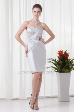 Sheath/Column Soft Sweetheart Half Elbow Length Mother of the Bride Dresses 2040198