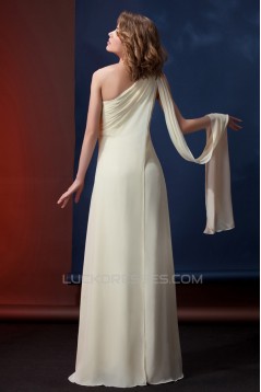 A-Line One-Shoulder Long Chiffon Mother of the Bride Dresses 2040202