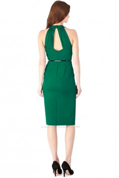 Sheath Knee-Length Short Green Mother of the Bride Dresses Without Belt 2040204