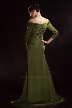 A-Line Off-the-Shoulder 3/4 Sleeve Mother of the Bride Dresses 2040216