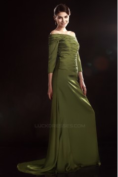 A-Line Off-the-Shoulder 3/4 Sleeve Mother of the Bride Dresses 2040216