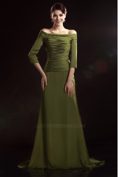 A-Line Off-the-Shoulder 3/4 Sleeve Mother of the Bride Dresses 2040216
