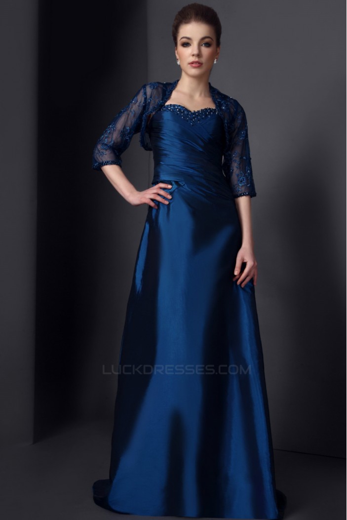 A-Line Sweetheart Beaded Mother of the Bride Dresses with A Jacket 2040226