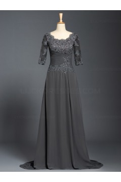 Half Sleeves Lace Chiffon Mother of The Bride Dresses 3040003