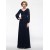 Long Sleeves V-Neck Chiffon Mother of The Bride Dresses 3040016
