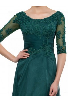 Half Sleeves Lace Chiffon Long Mother of The Bride Dresses 3040018