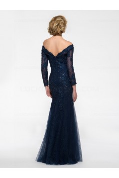 Long Sleeves Mermaid Off-the-Shoulder Lace Mother of The Bride Dresses 3040022