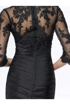 Long Black 3/4 Length Sleeves Lace Long Mother of The Bride Dresses 3040030