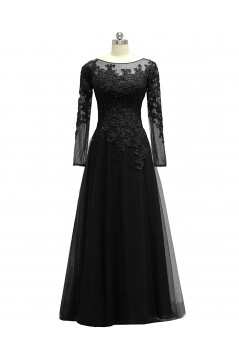 Long Sleeves Beaded Lace Appliques Mother of The Bride Dresses 602008