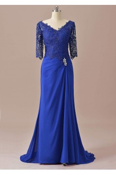 Sheath Lace Chiffon V-Neck Mother of The Bride Dresses 602010