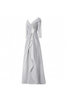 A-Line V-Neck Long Mother of The Bride Dresses 602011