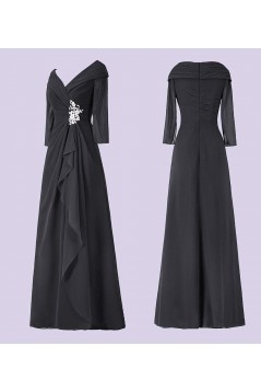 A-Line V-Neck Long Mother of The Bride Dresses 602011