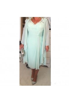 Affordable V-Neck Lace Chiffon Mother of The Bride and Groom Dresses 602022