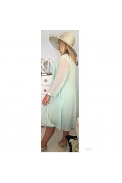 Affordable V-Neck Lace Chiffon Mother of The Bride and Groom Dresses 602022