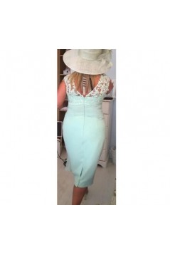 Affordable V-Neck Lace Chiffon Mother of The Bride and Groom Dresses 602022