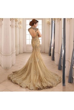 Mermaid Lace Appliques Long Mother of The Bride and Groom Dresses 602028