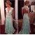Lace V-Neck Long Mother of The Bride and Groom Dresses 602040