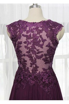 A-Line Lace Appliques V-Neck Mother of The Bride Dresses 602067