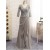 Elegant Chiffon Beaded V-Neck Long Mother of The Bride Dresses 602100