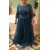 3/4 Length Sleeves Tulle Plus Size Mother of The Bride Dresses 602107
