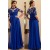 A-Line Long Mother of The Bride Dresses with Lace Appliques 602137