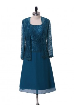 Short Long Sleeves Lace Chiffon Mother of The Bride Dresses 602147