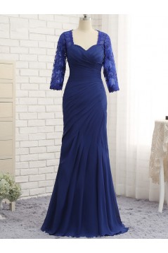 Mermaid 3/4 Length Sleeves Lace Mother of The Bride Dresses 602148
