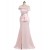 Long Pink Beaded Mermaid Mother of The Bride Dresses 602163
