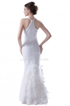 Modest Trumpet / Mermaid Sleeveless Floor length Lace Wedding Dresses WD010001