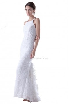 Modest Trumpet / Mermaid Sleeveless Floor length Lace Wedding Dresses WD010001
