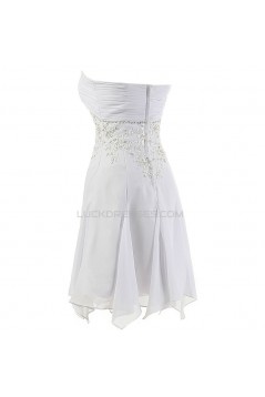 A-line Sweetheart Short/Mini Chiffon Applique Wedding Dresses WD010009