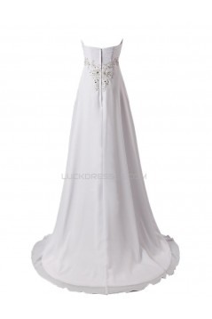 Empire Sweetheart Beaded Chiffon Sweep Train Maternity Wedding Dresses WD010016