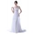 Empire Straps Chiffon Chapel Train Maternity Wedding Dresses WD010017