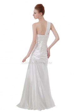 Sheath/Column One-Shoulder Floor-Length Wedding Dresses WD010023