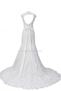 Trumpet/Mermaid Chapel Train Lace Wedding Dresses WD010029
