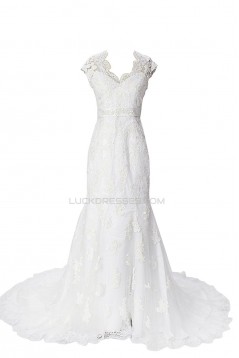 Trumpet/Mermaid Chapel Train Lace Wedding Dresses WD010029