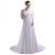 A-line Short Sleeves Chapel Train Chiffon Wedding Dresses WD010031