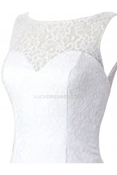 A-line Chapel Train Lace Bateau Wedding Dresses WD010035