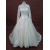 A-line Long Sleeves Chapel Train Lace Bridal Wedding Dresses WD010066