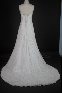 Sheath/Column Sweetheart Beaded Lace Bridal Wedding Dresses WD010069