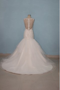 Trumpet/Mermaid Beaded Applique Bridal Wedding Dresses WD010074