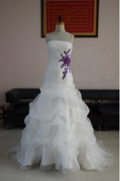 Trumpet/Mermaid Strapless Bridal Wedding Dresses WD010090