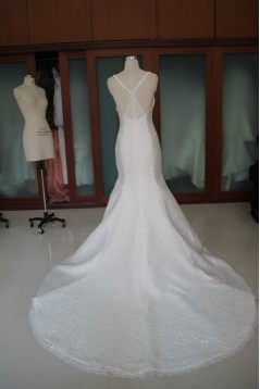 Trumpet/Mermaid Chapel Train Bridal Wedding Dresses WD010095