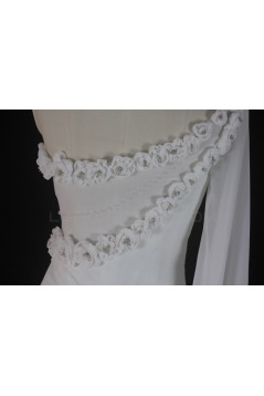 Sheath/Column One Shoulder Chiffon Bridal Wedding Dresses WD010113