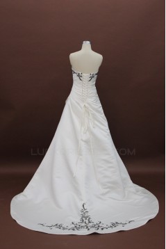 A-line Strapless Bridal Wedding Dresses WD010125