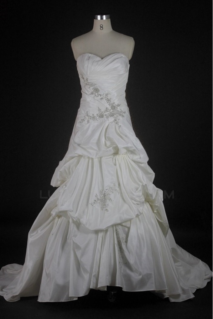 A-line Sweetheart Chapel Train Bridal Wedding Dresses WD010127